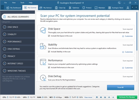 Download Auslogics BoostSpeed for Windows