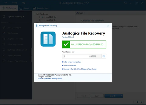 Download Auslogics File Recovery for Windows