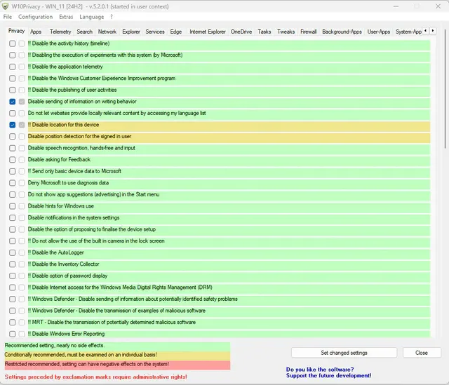 Download W10Privacy for Windows